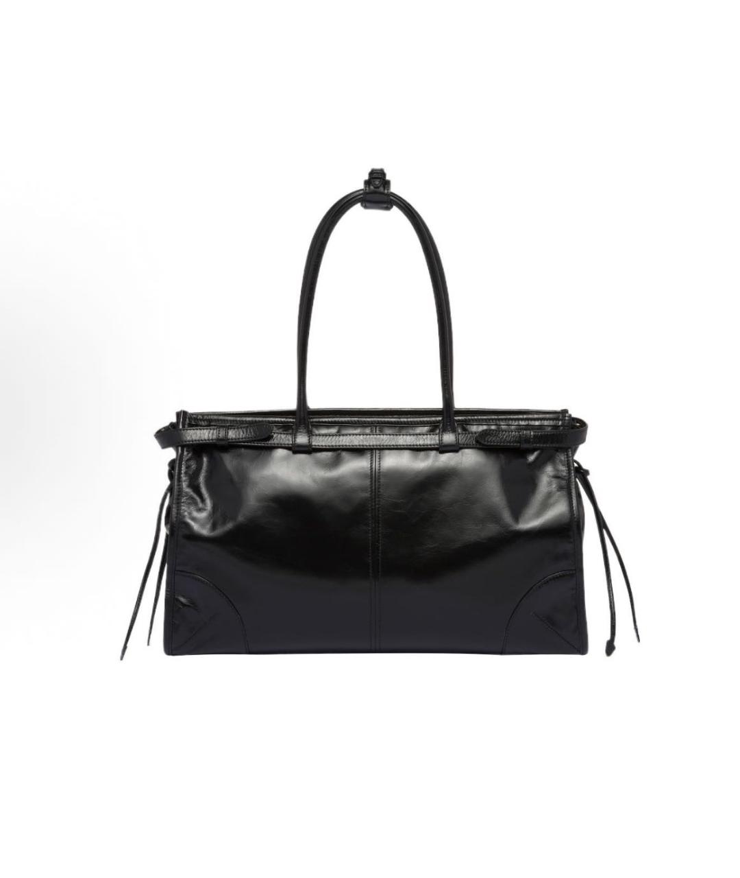 PRADA Черная кожаная сумка тоут, фото 3