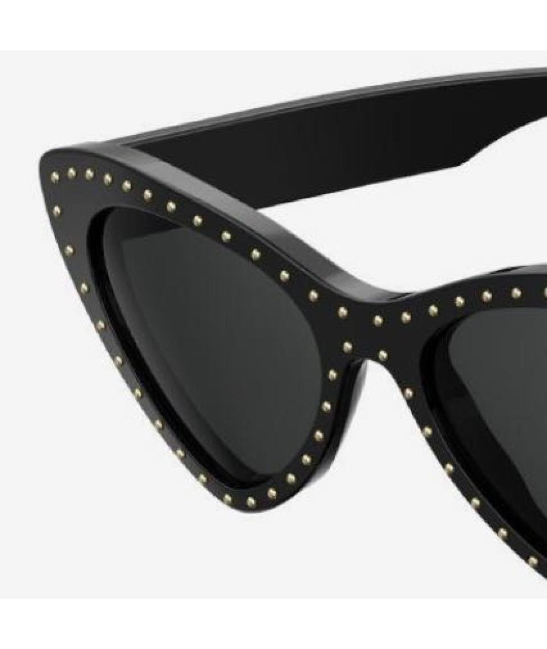 MOSCHINO Черные пластиковые солнцезащитные очки, фото 5