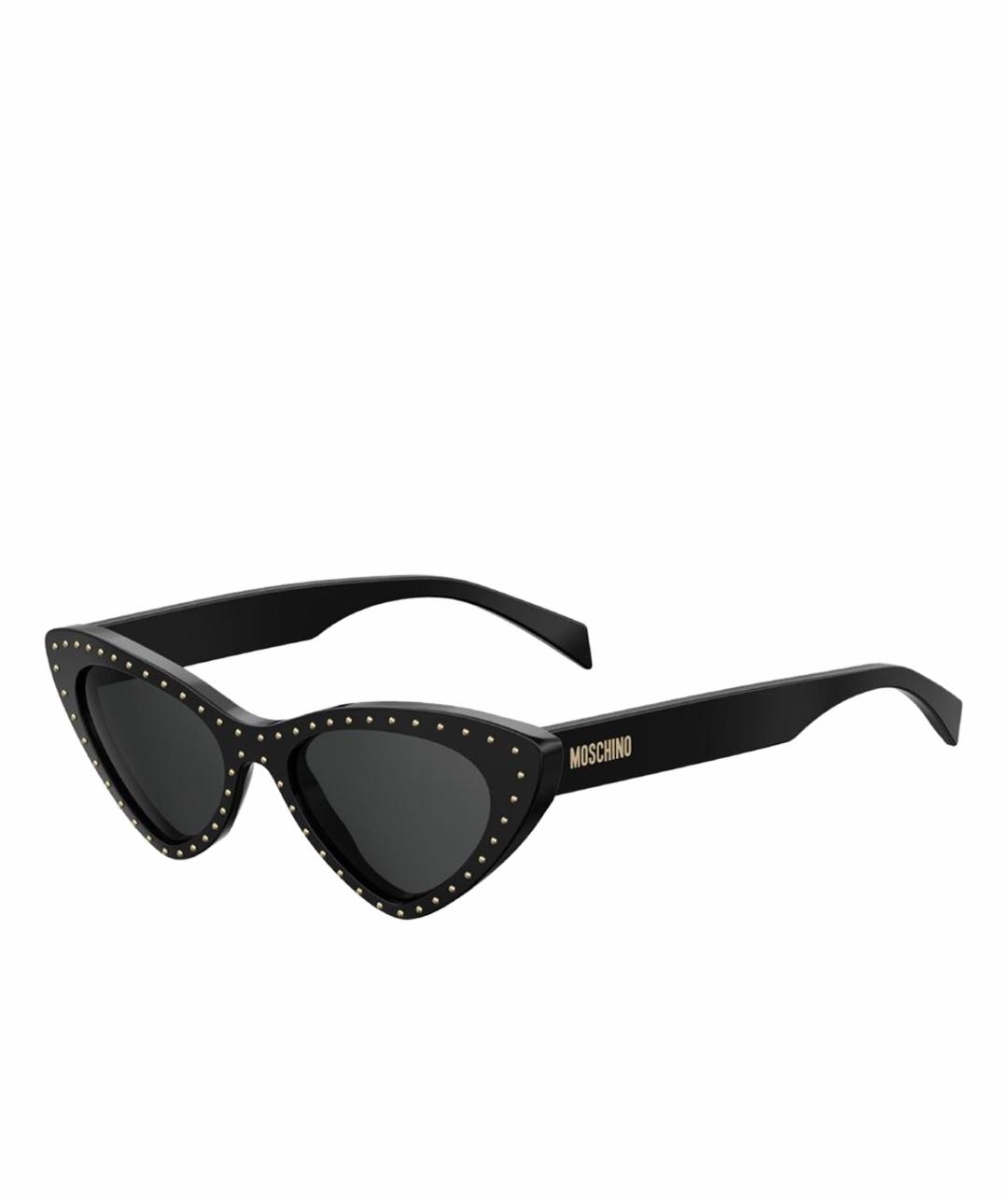 MOSCHINO Черные пластиковые солнцезащитные очки, фото 1
