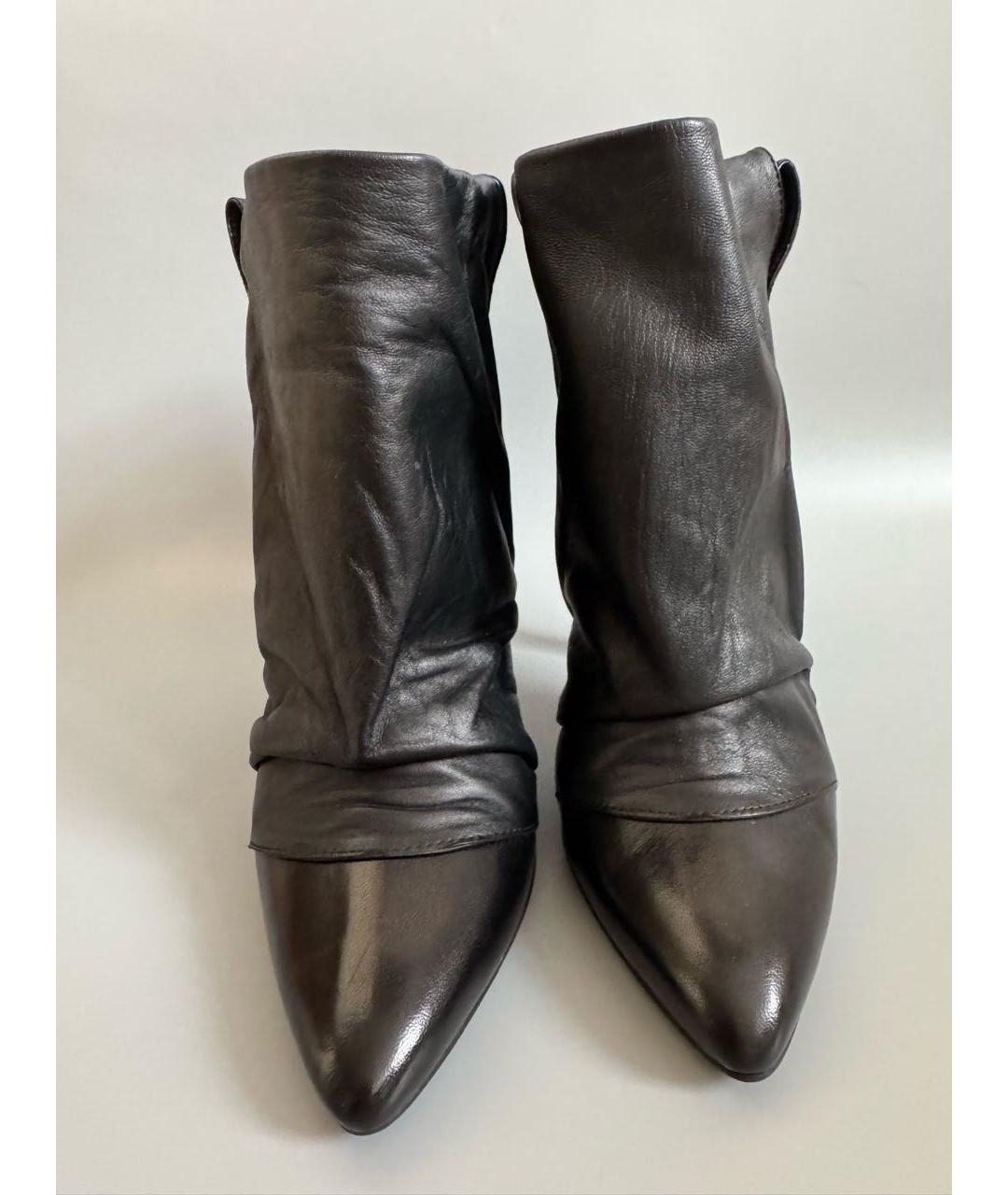 MAISON MARGIELA Черные кожаные ботильоны, фото 2