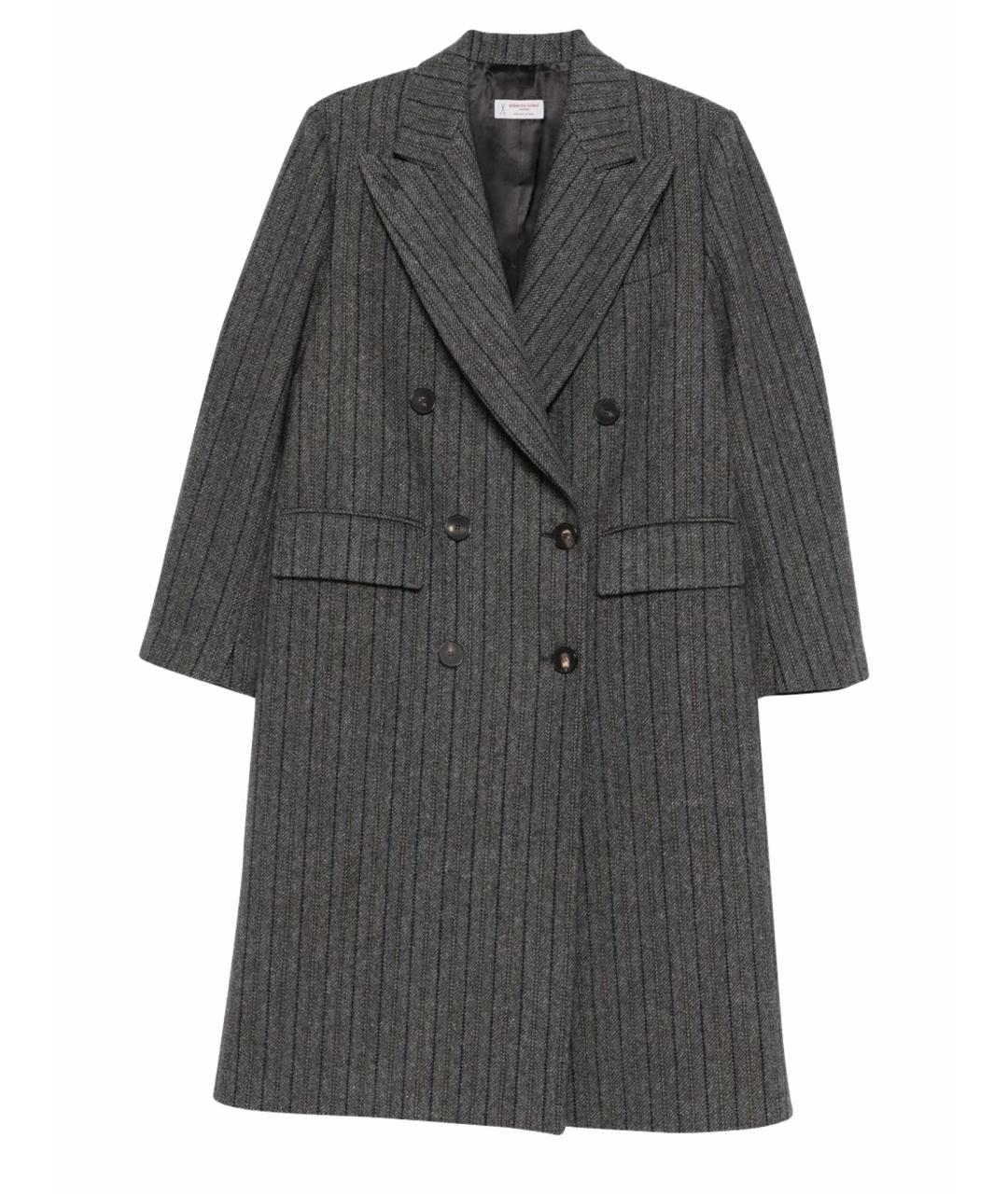 ALBERTO BIANI Серое шерстяное пальто, фото 1
