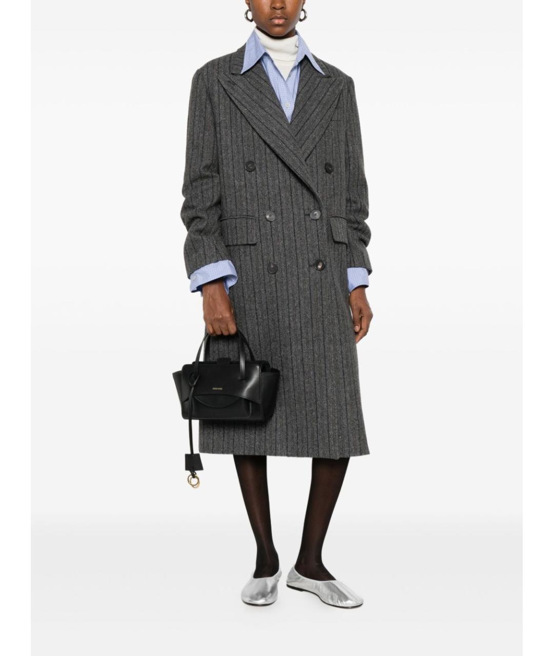ALBERTO BIANI Серое шерстяное пальто, фото 4