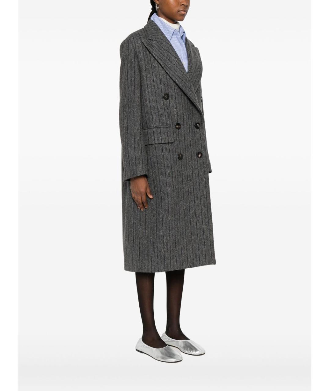 ALBERTO BIANI Серое шерстяное пальто, фото 3