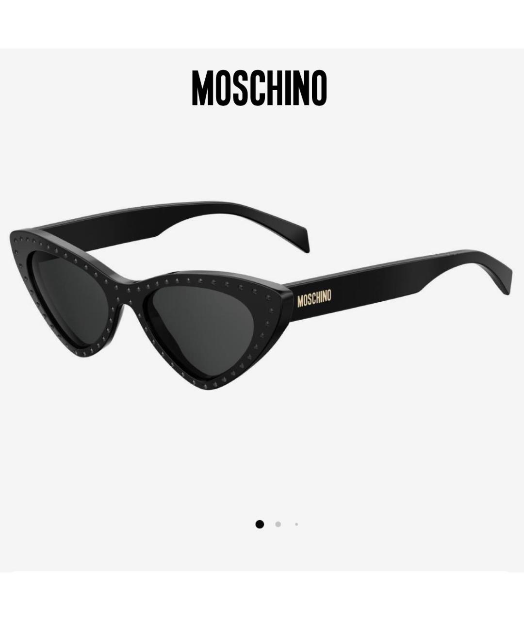 MOSCHINO Черные пластиковые солнцезащитные очки, фото 8