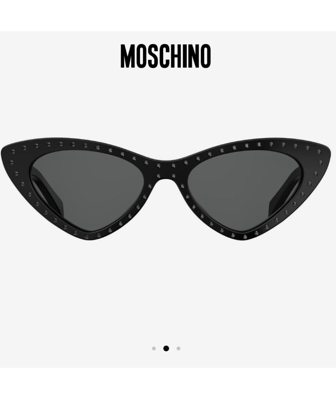 MOSCHINO Черные пластиковые солнцезащитные очки, фото 2