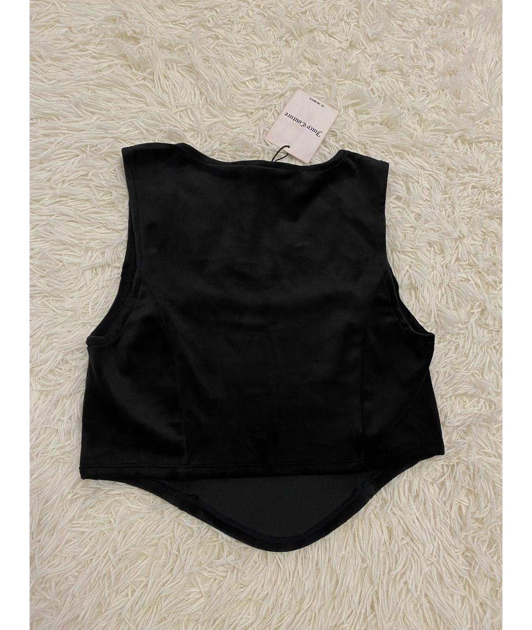JUICY COUTURE Черная велюровая майка, фото 4