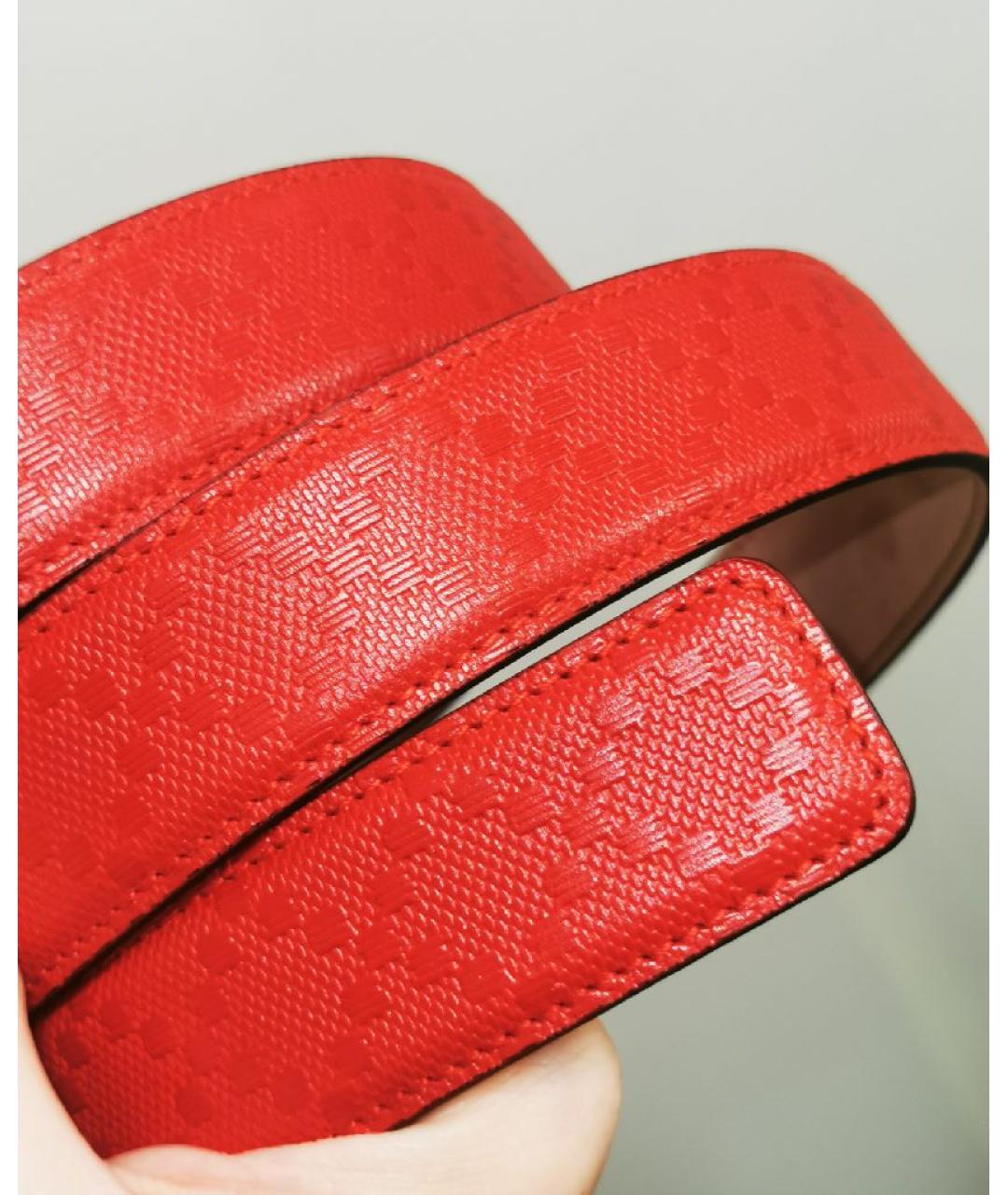 GUCCI Красный кожаный ремень, фото 5