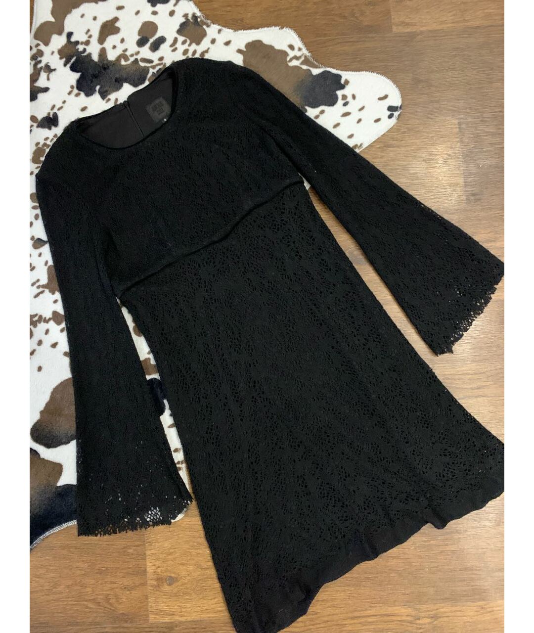 ANNA SUI Черное вискозное повседневное платье, фото 2
