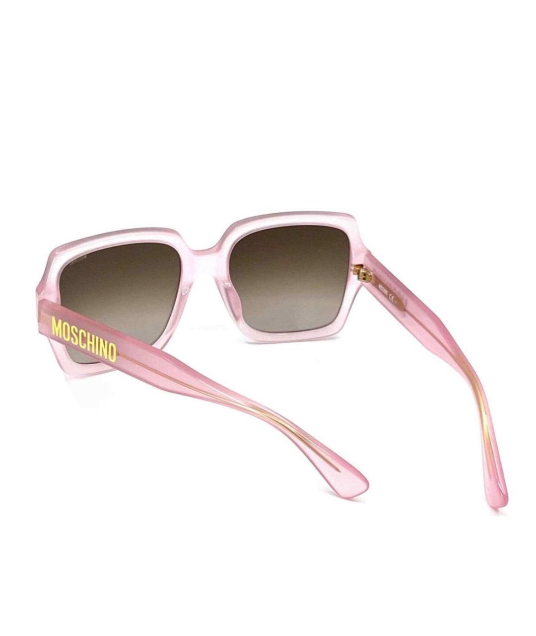 MOSCHINO Розовые пластиковые солнцезащитные очки, фото 2