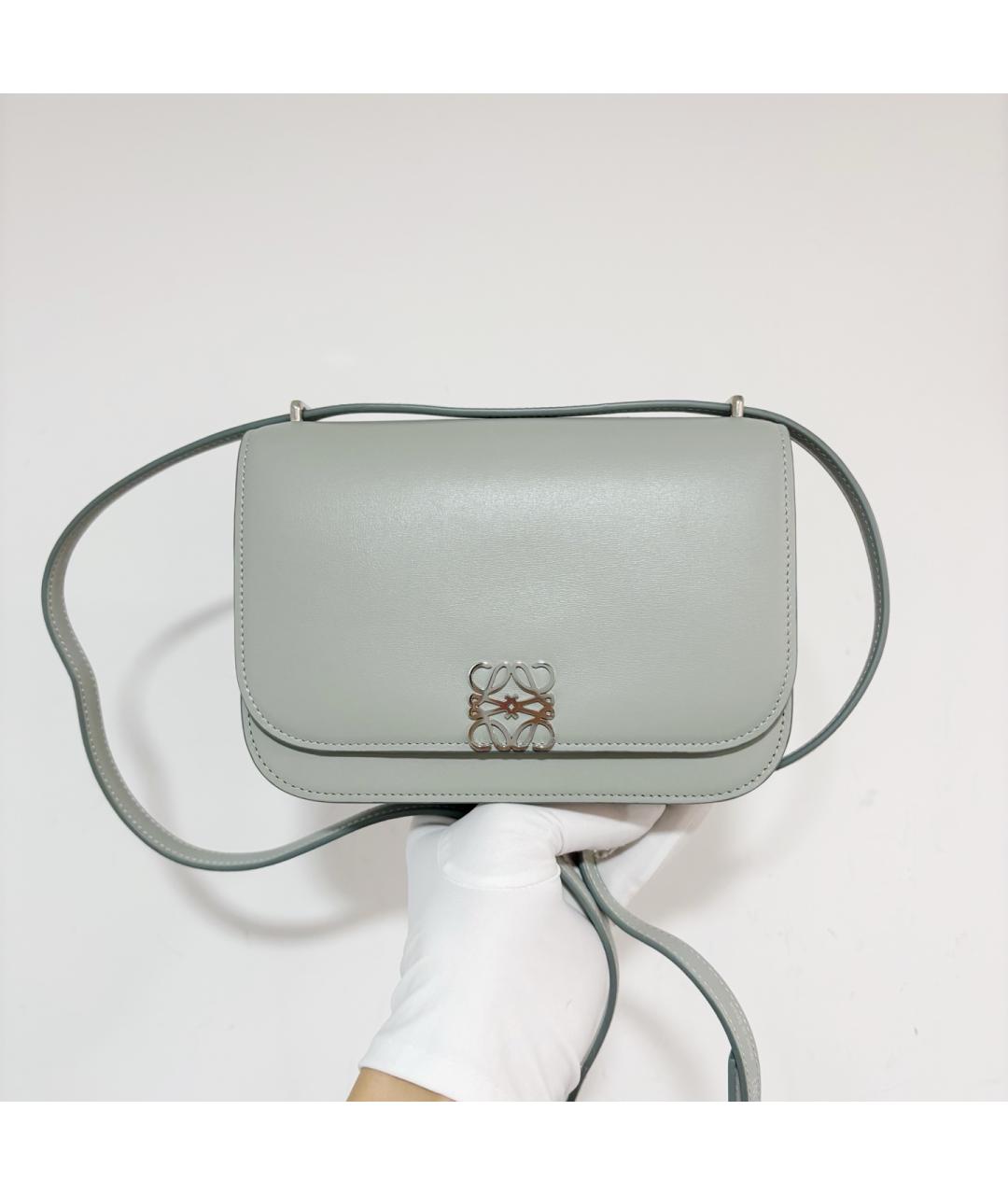 LOEWE Голубая кожаная сумка тоут, фото 2