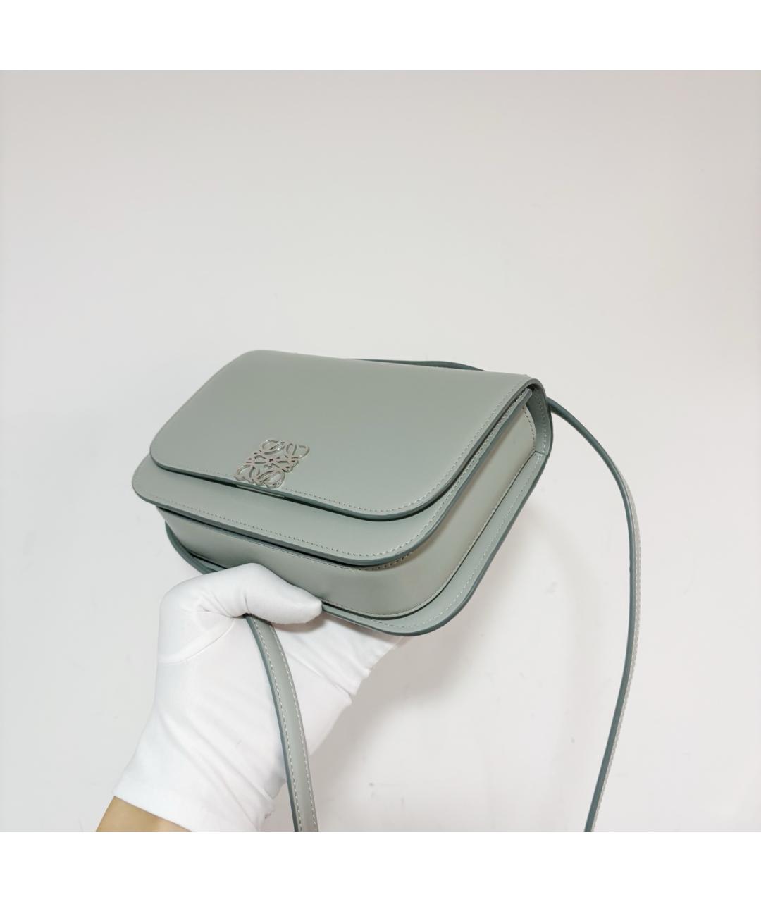 LOEWE Голубая кожаная сумка тоут, фото 4