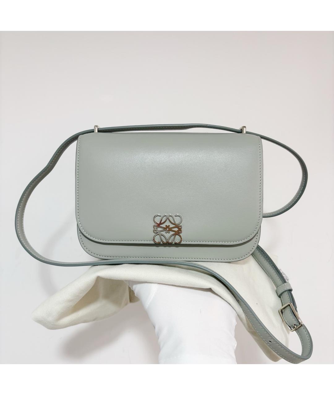LOEWE Голубая кожаная сумка тоут, фото 9