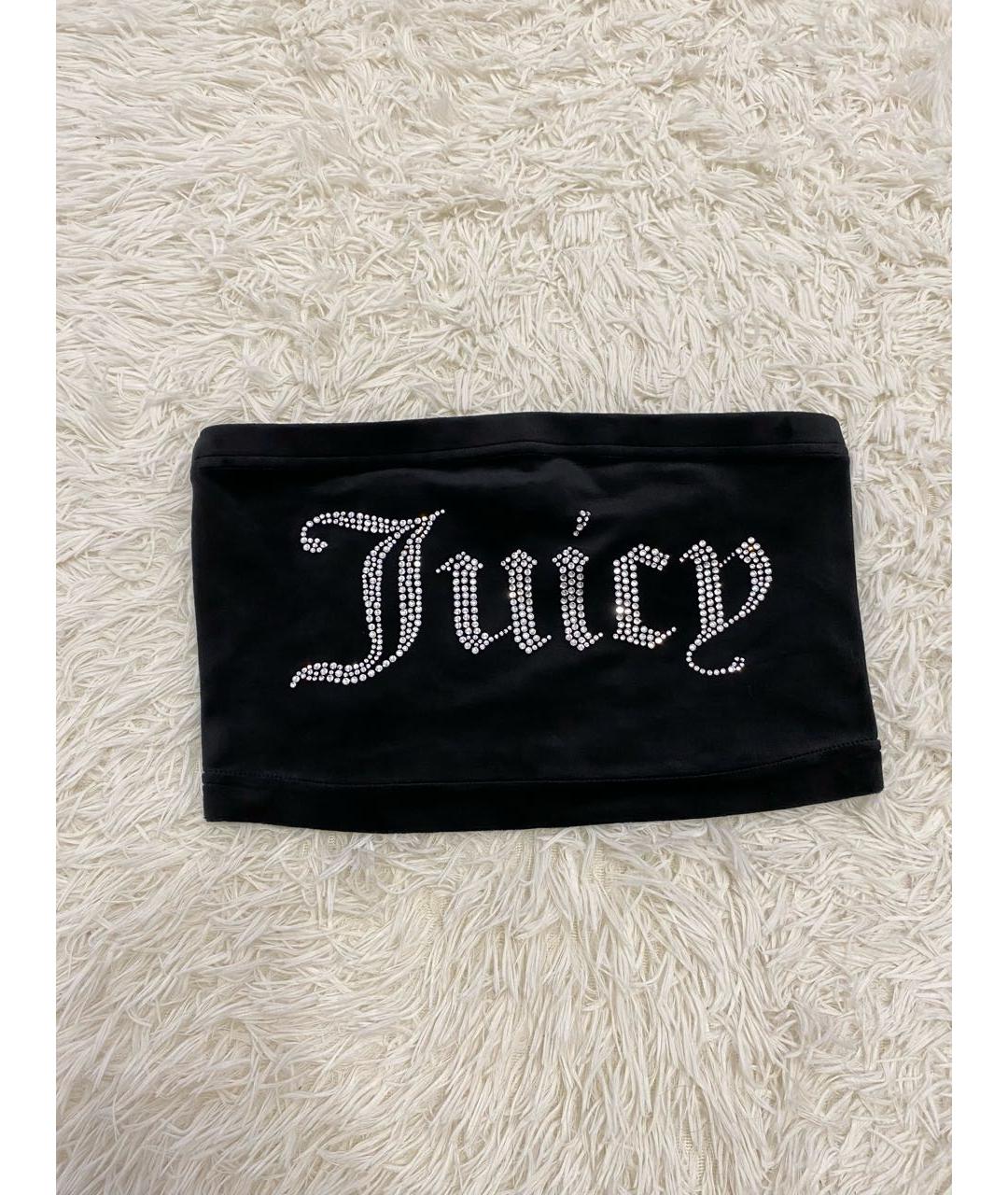 JUICY COUTURE Черная велюровая майка, фото 2