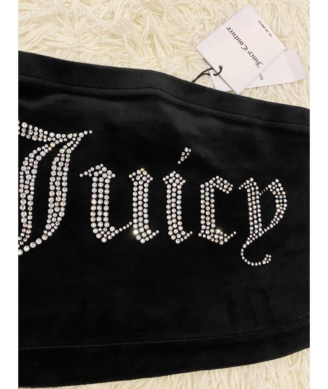JUICY COUTURE Черная велюровая майка, фото 6