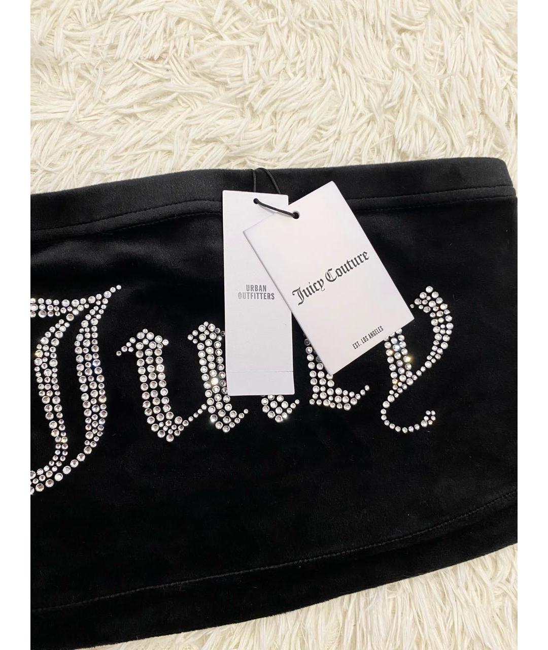 JUICY COUTURE Черная велюровая майка, фото 4