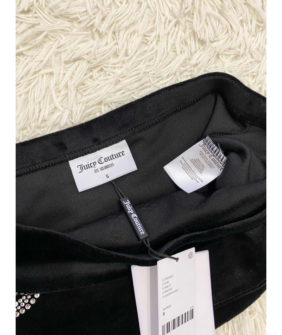 JUICY COUTURE Черная велюровая майка, фото 5
