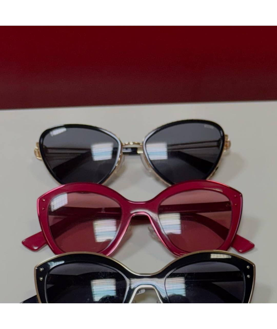 MOSCHINO Черные металлические солнцезащитные очки, фото 4