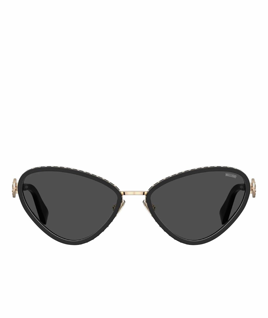 MOSCHINO Черные металлические солнцезащитные очки, фото 1