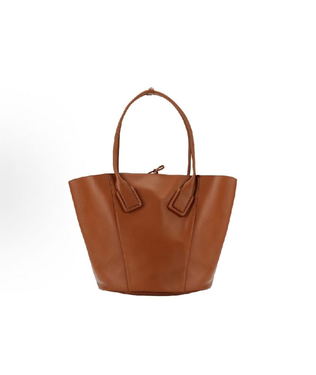 BOTTEGA VENETA Коричневая кожаная сумка тоут, фото 4