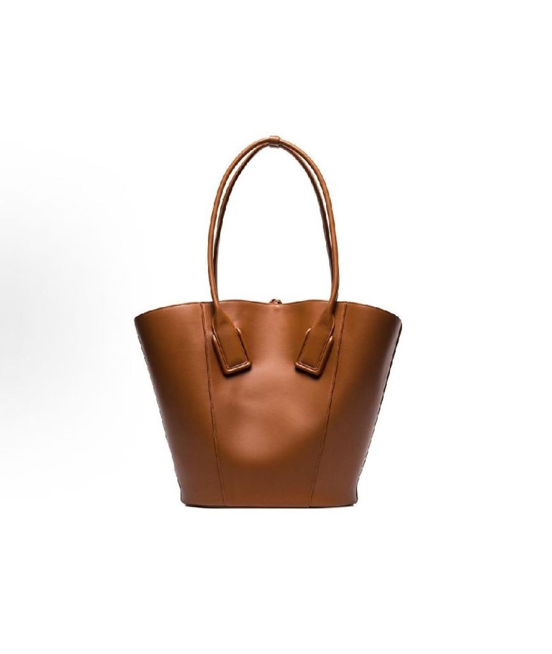 BOTTEGA VENETA Коричневая кожаная сумка тоут, фото 3