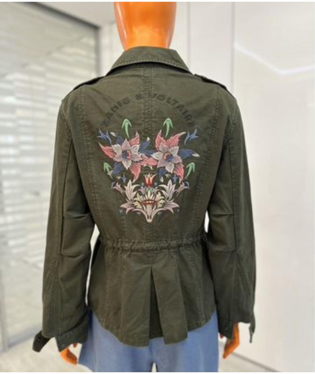ZADIG & VOLTAIRE Хаки хлопковая куртка, фото 2
