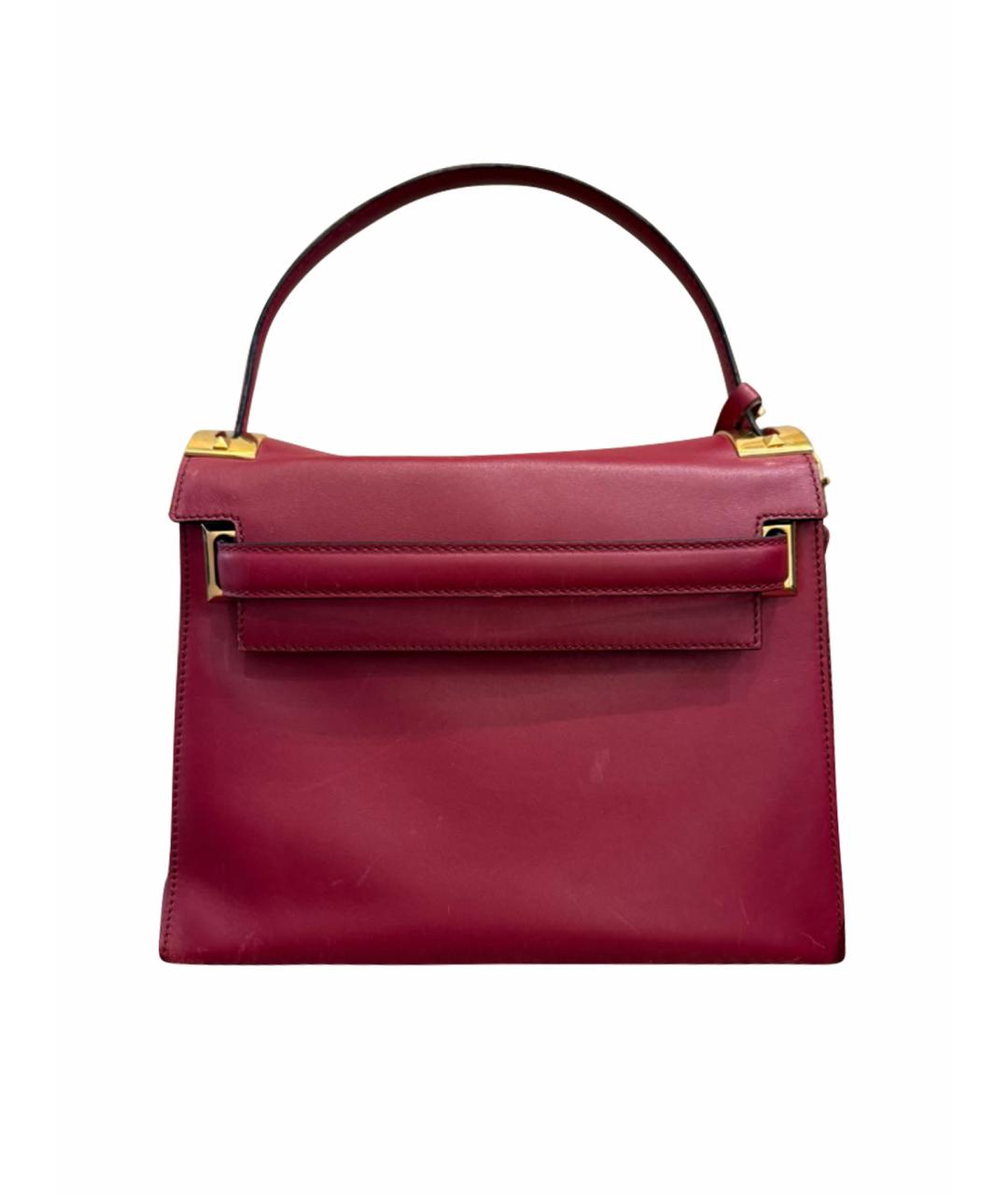 VALENTINO Бордовая кожаная сумка тоут, фото 1