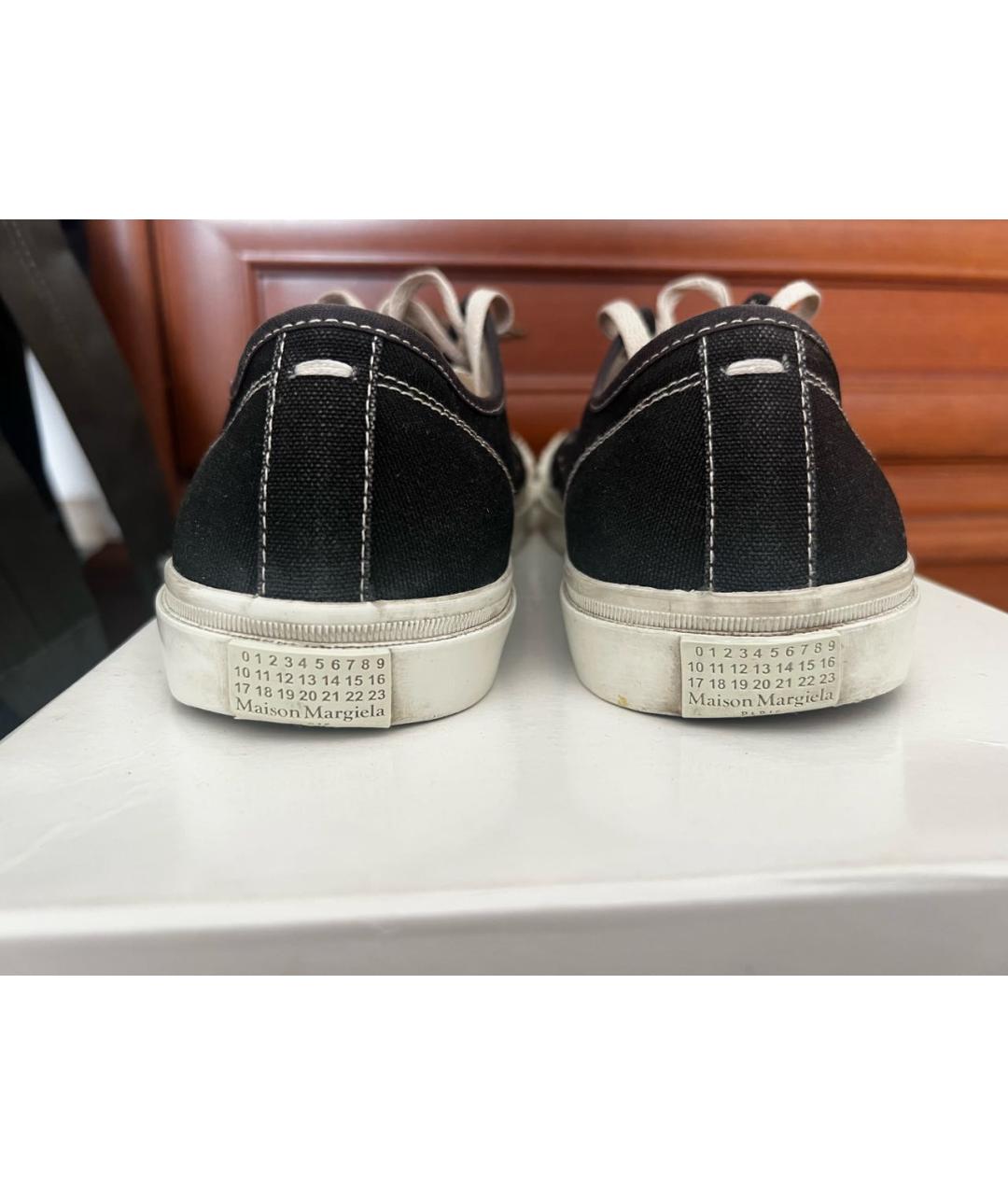 MAISON MARGIELA Черные резиновые низкие кроссовки / кеды, фото 4
