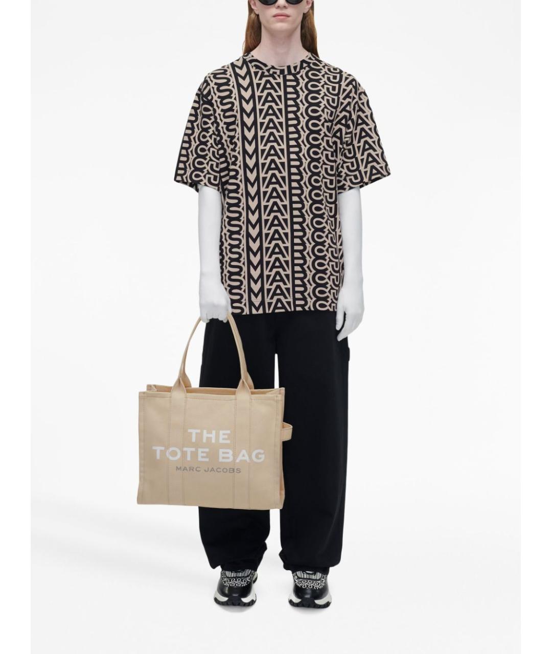 MARC JACOBS Бежевая хлопковая сумка тоут, фото 7