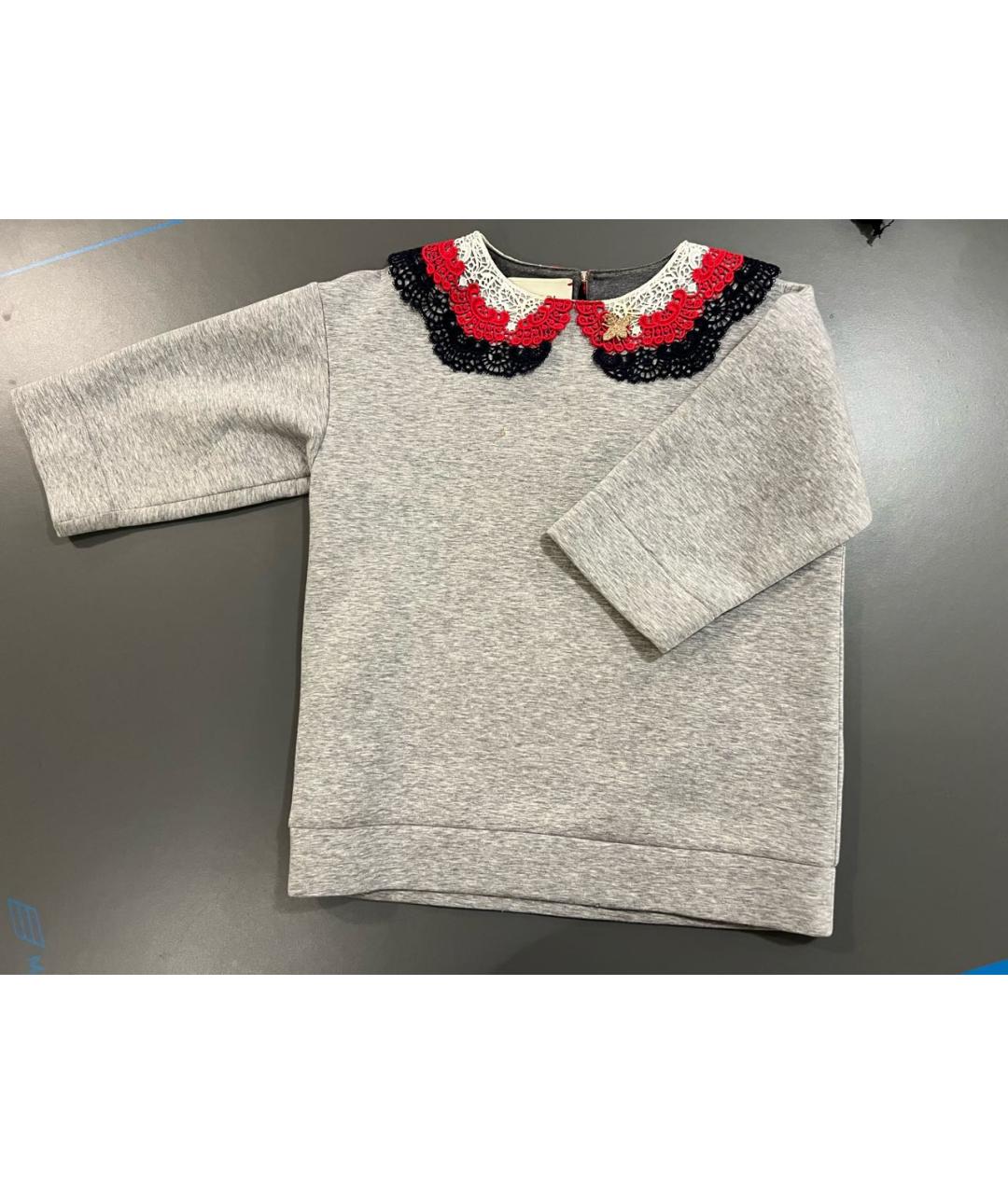 GUCCI Серый хлопковый детская футболка / топ, фото 8
