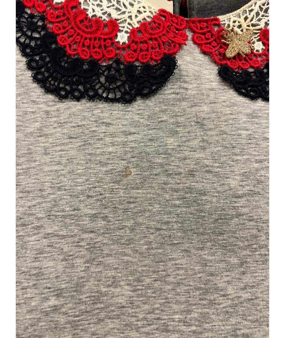 GUCCI Серый хлопковый детская футболка / топ, фото 6
