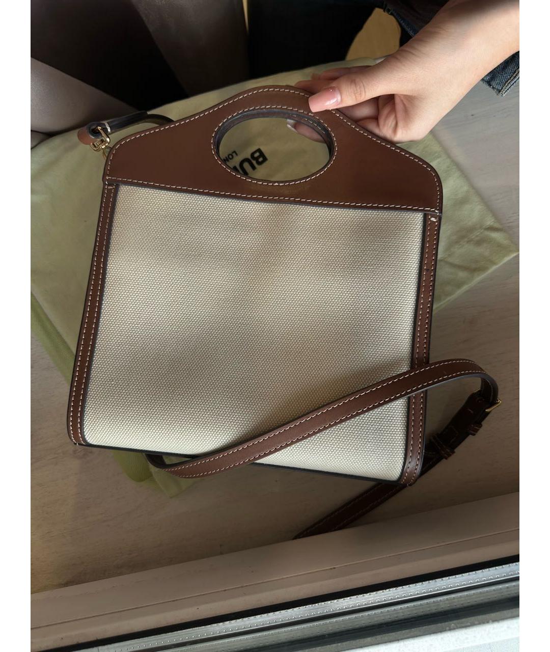 BURBERRY Бежевая сумка с короткими ручками, фото 4