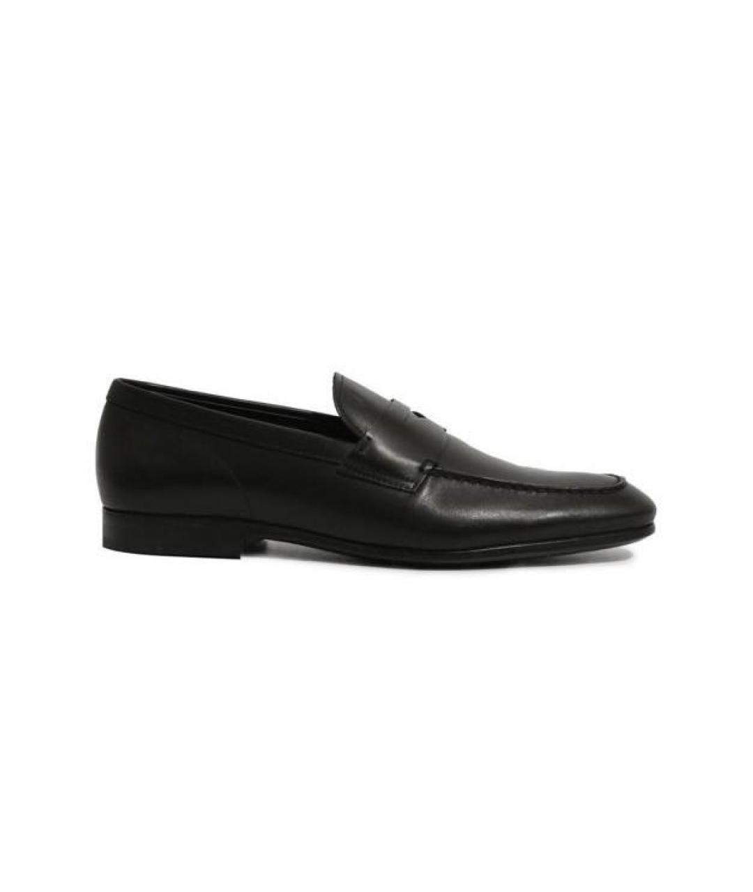 TOD'S Черные кожаные лоферы, фото 1