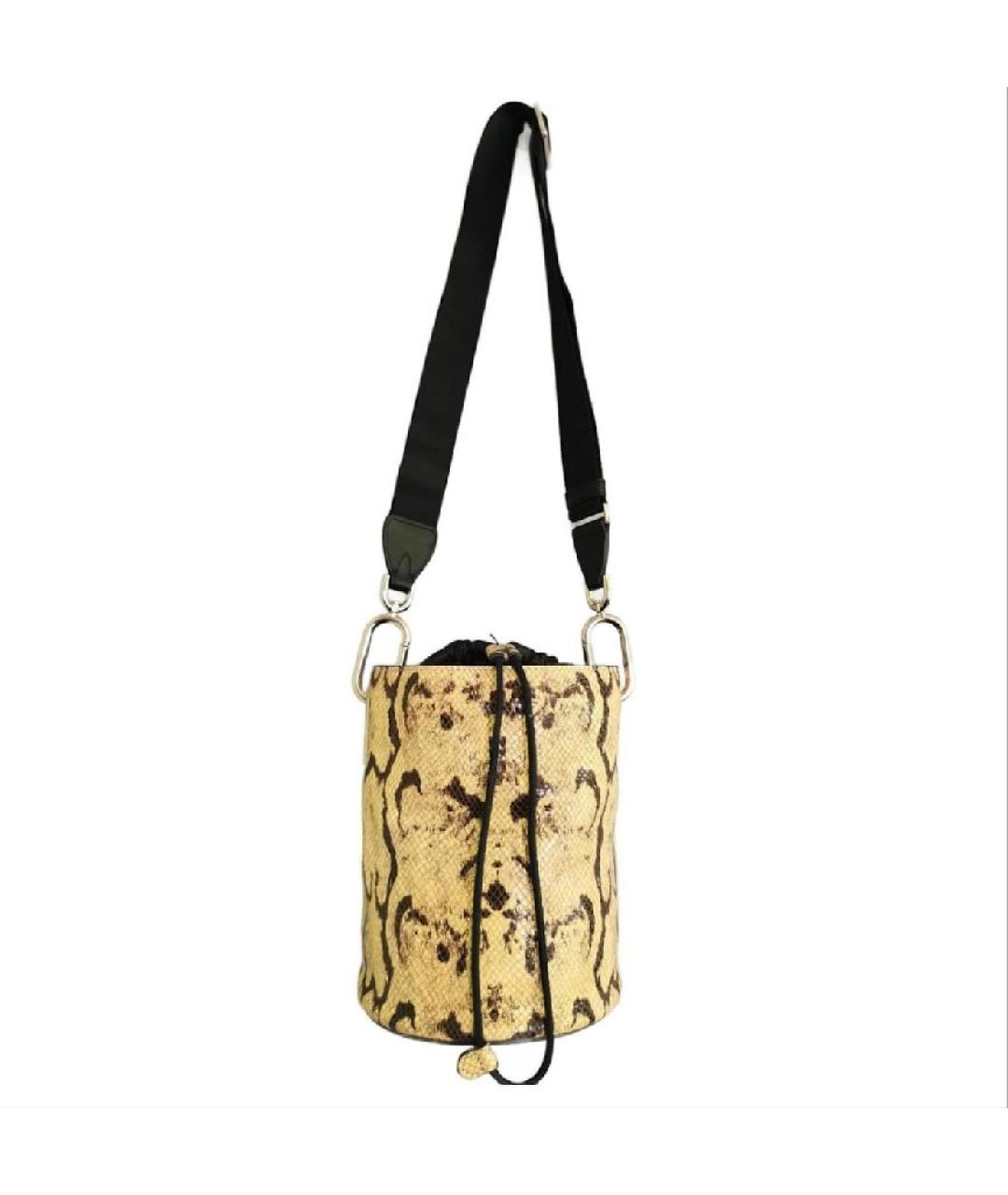 FURLA Желтая кожаная сумка тоут, фото 3