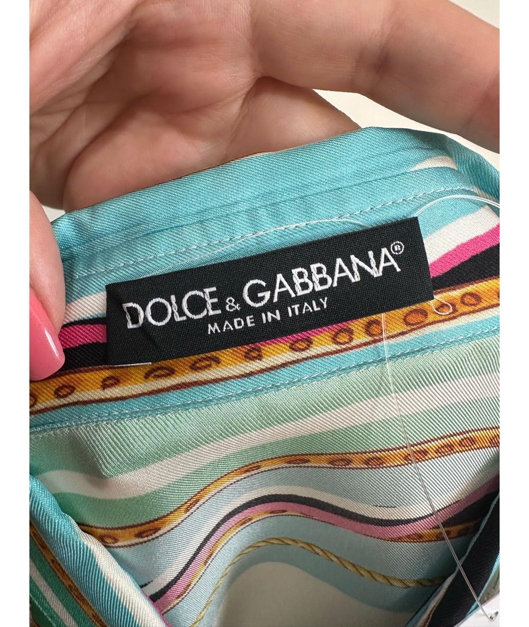 DOLCE&GABBANA Мульти шелковая блузы, фото 3