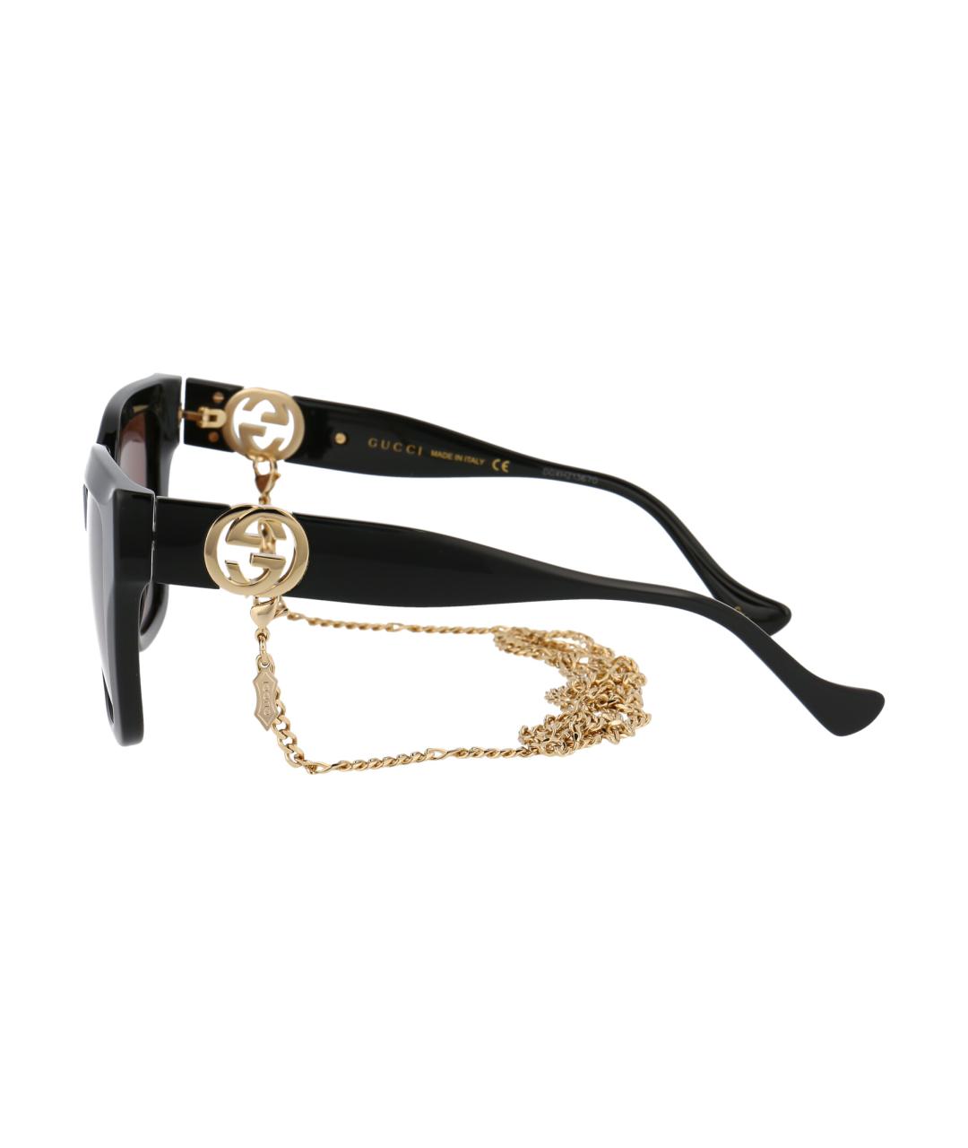 GUCCI Черные пластиковые солнцезащитные очки, фото 3