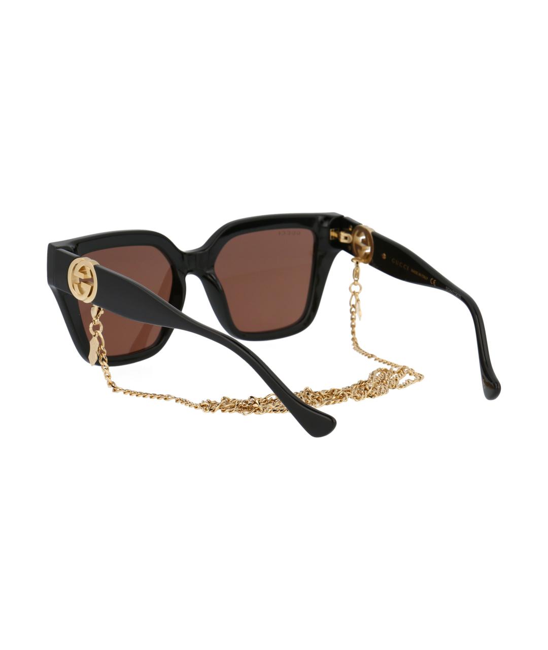 GUCCI Черные пластиковые солнцезащитные очки, фото 4