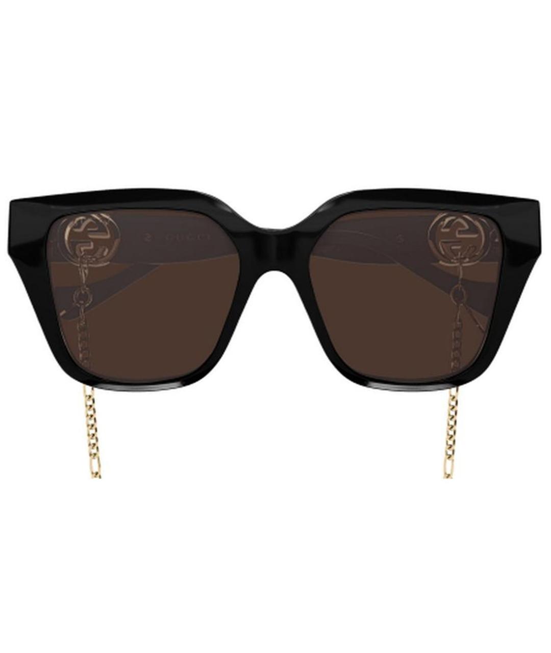 GUCCI Черные пластиковые солнцезащитные очки, фото 2