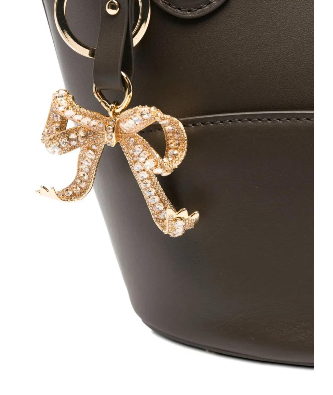 SELF-PORTRAIT Коричневая кожаная сумка тоут, фото 4