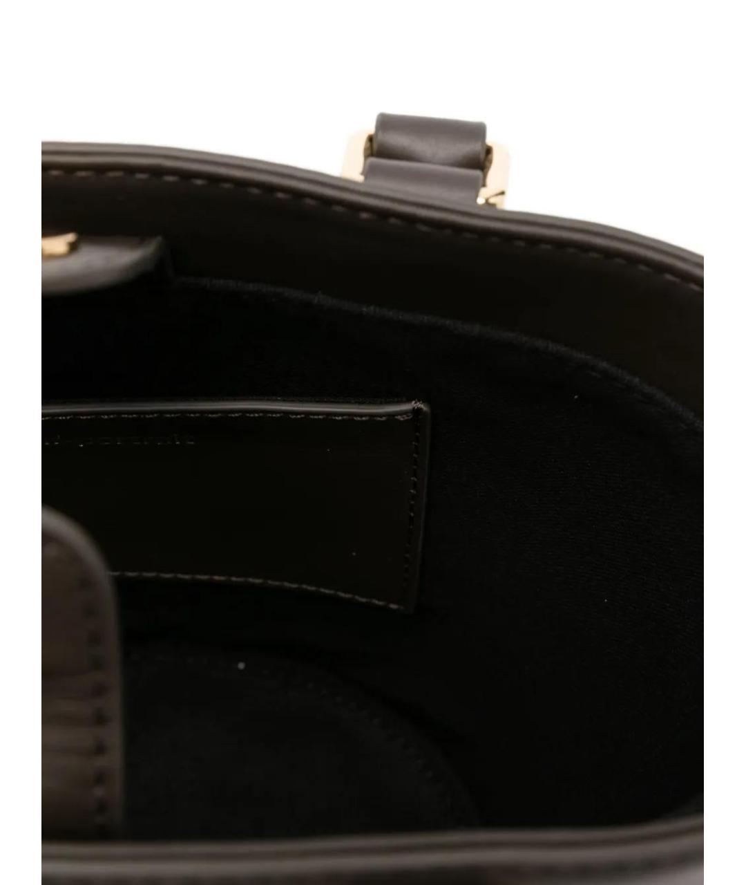 SELF-PORTRAIT Коричневая кожаная сумка тоут, фото 5