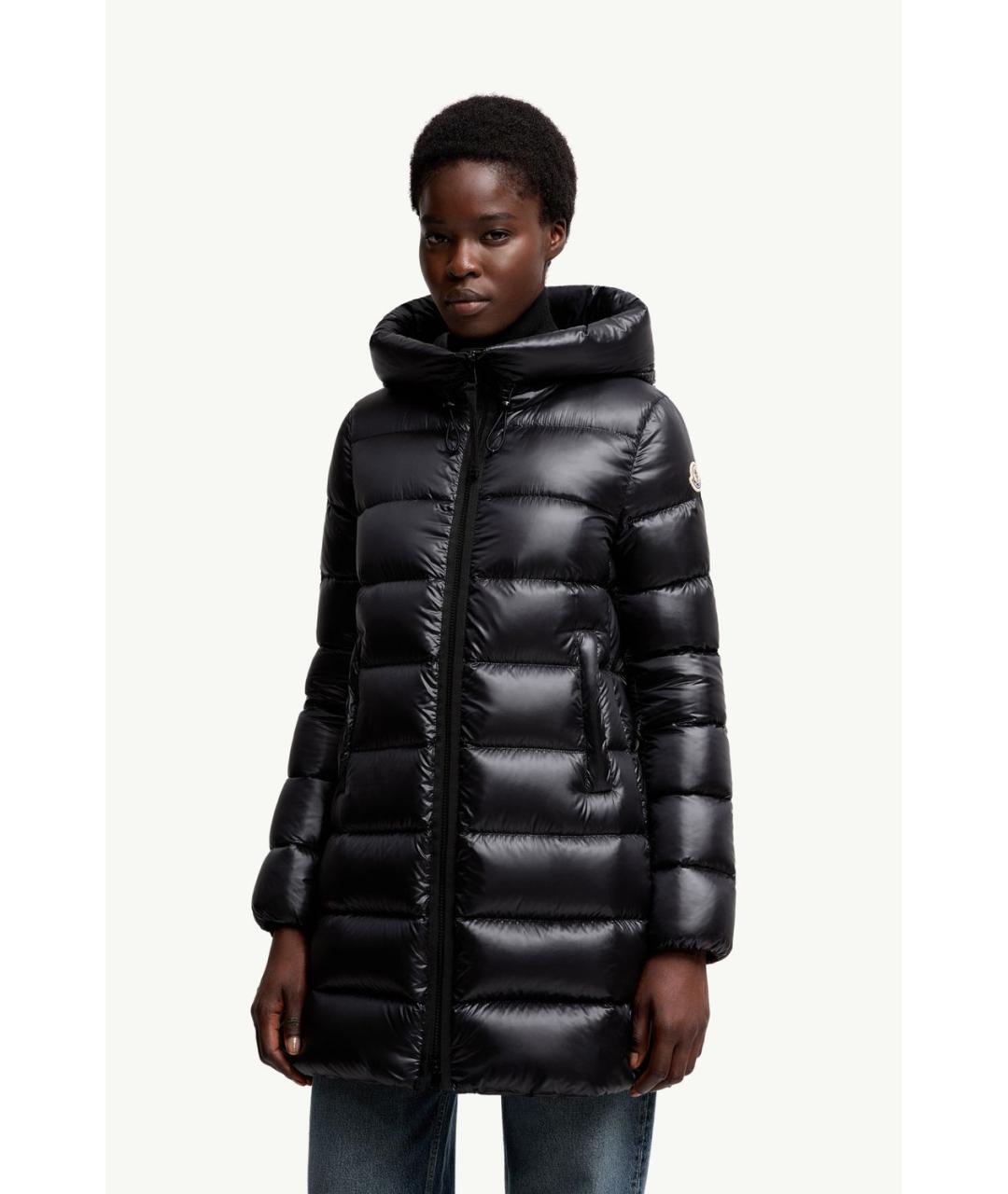 MONCLER Черный полиамидовый пуховик, фото 3