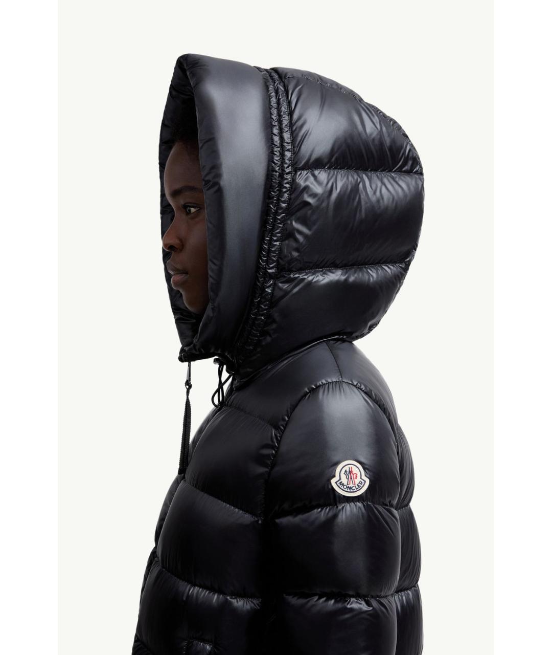 MONCLER Черный полиамидовый пуховик, фото 4