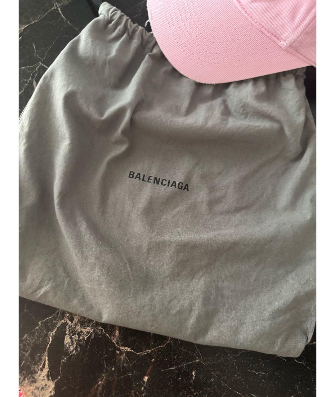 BALENCIAGA Розовая хлопковая кепка, фото 7