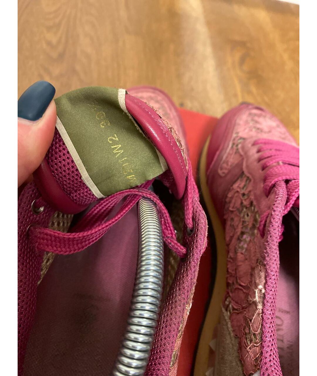 VALENTINO GARAVANI Розовые кожаные кроссовки, фото 5