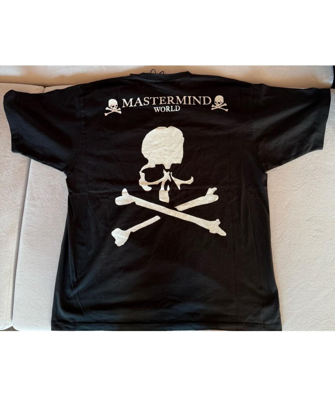 MASTERMIND WORLD Черная хлопковая футболка, фото 2