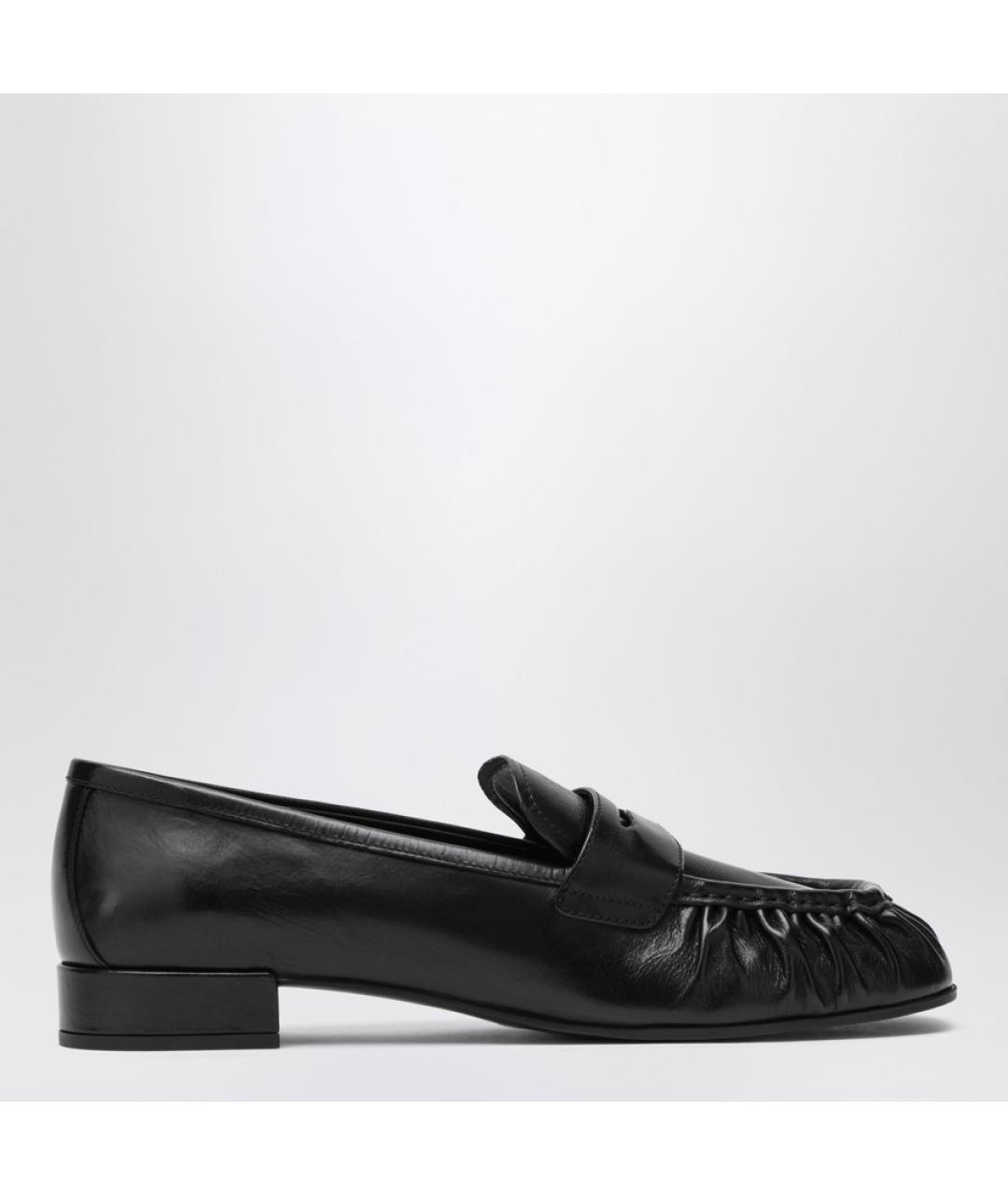 PRADA Черные кожаные лоферы, фото 4