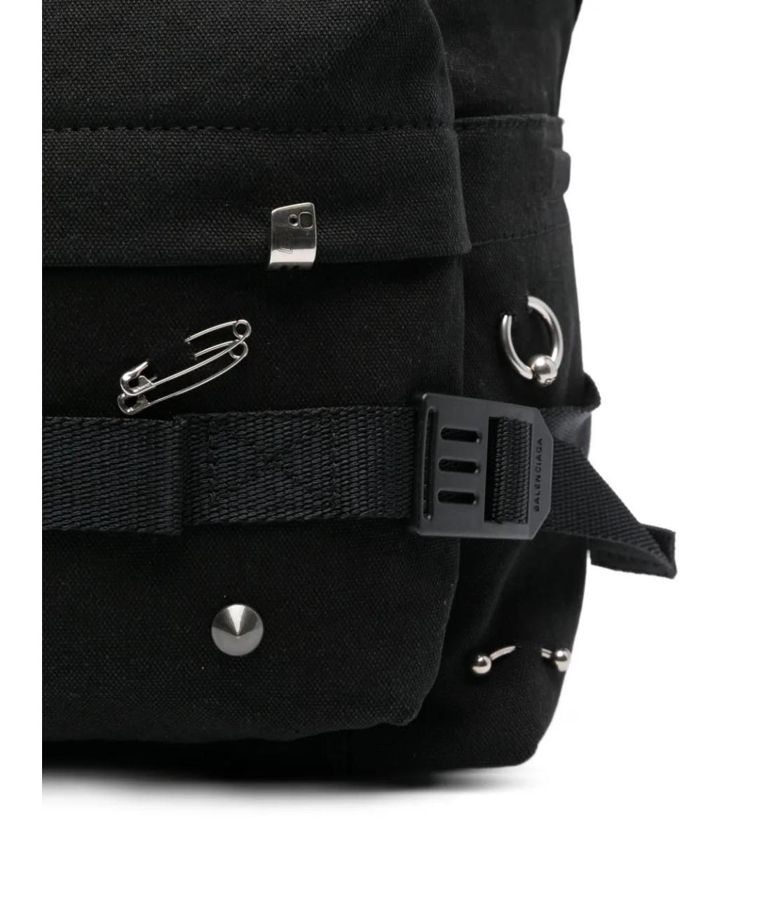 BALENCIAGA Черный тканевый рюкзак, фото 4
