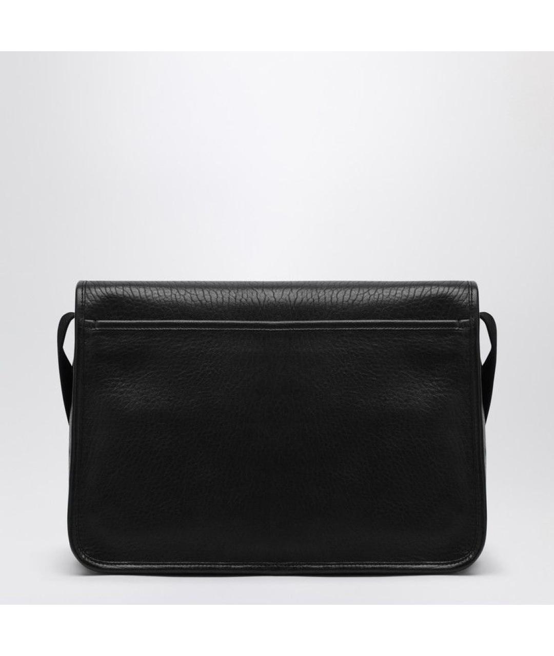 SAINT LAURENT Черная кожаная сумка на плечо, фото 2
