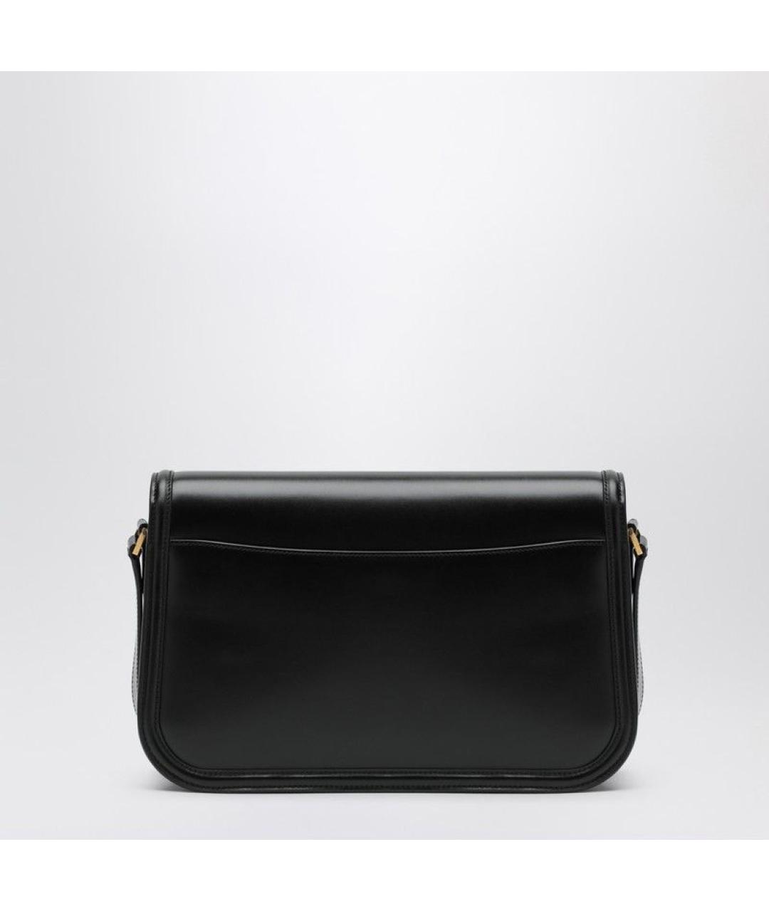 SAINT LAURENT Черная кожаная сумка через плечо, фото 2