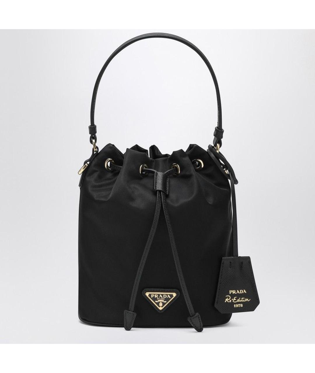 PRADA Черная синтетическая сумка тоут, фото 3