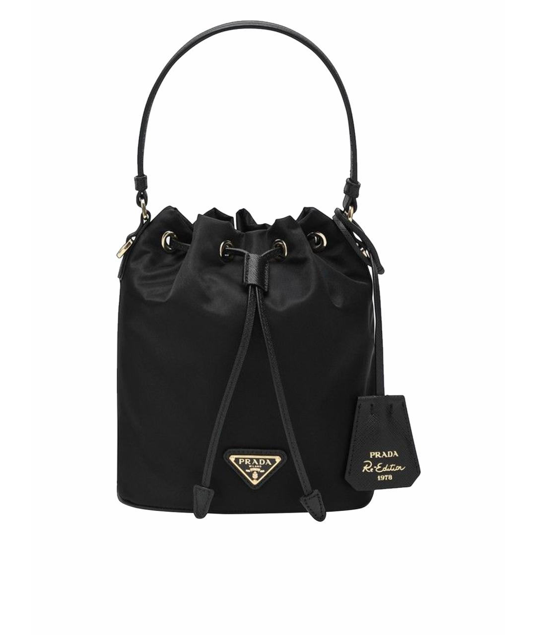 PRADA Черная синтетическая сумка тоут, фото 1
